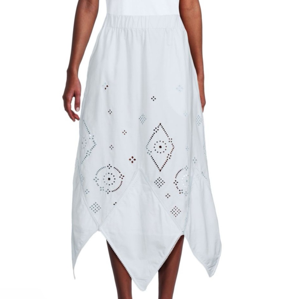 NWT Ganni Broderie Anglaise Midi Skirt Size 36/US4